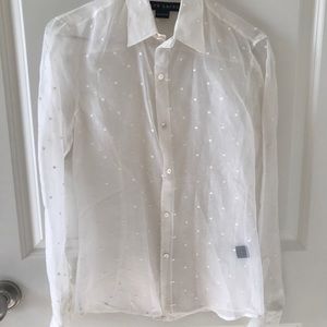 Ralph Lauren black label sheer silk blouse